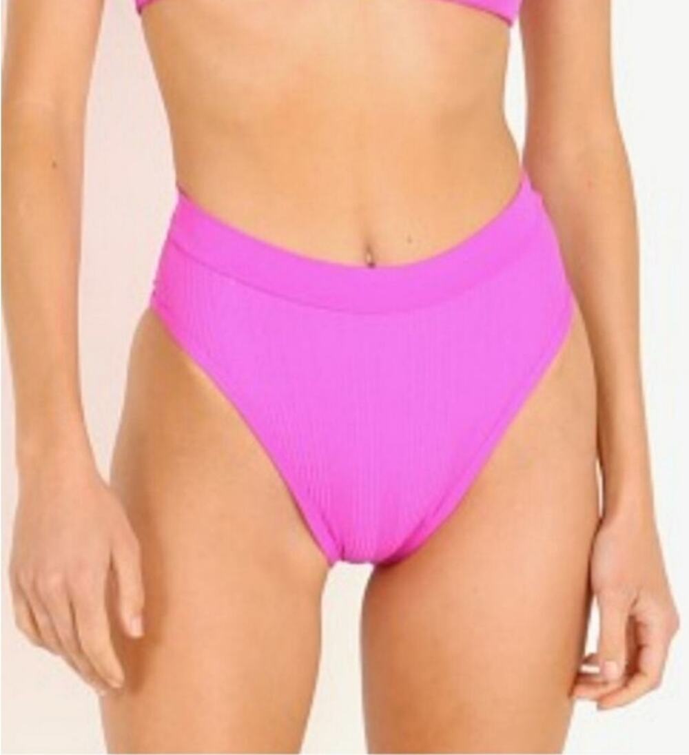 L*Space Frenchi Bitsy Bikini Bottom in Bright Fuchsia Pink Size Small NWT